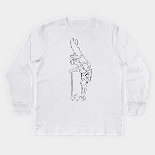 Katsushika Hokusai Kids Long Sleeve T-Shirt